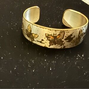Gold Butterfly Cuff Bracelet